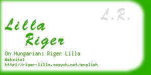 lilla riger business card